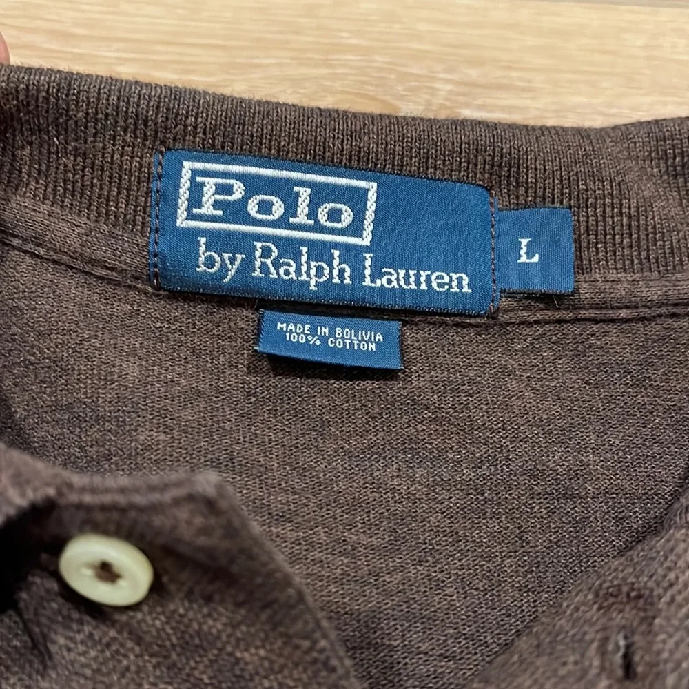 Polo Ralph Lauren Men’s Brown Classic Fit Polo Shirt Short Sleeve Size Large